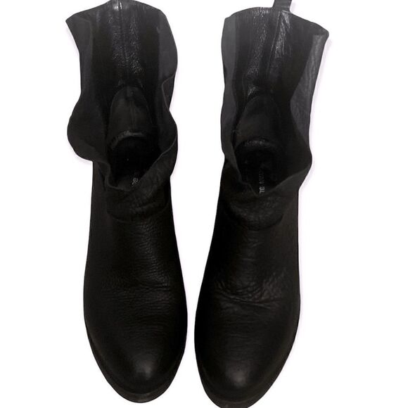 Bryan Blake Shoes - Bryan Blake Black Pebbled Leather Ankle Booties 37.5